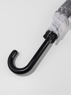 Зонт - трость полуавтоматический «Газета», 8 спиц, R=47/54 см, d=94 см, серый - Фото 4