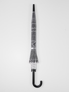 Зонт - трость полуавтоматический «Газета», 8 спиц, R=47/54 см, d=94 см, серый - Фото 5