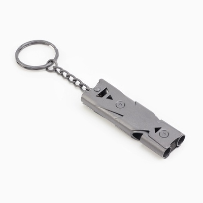 Свисток для выживания высокочастотный, до 150 дБ, 6 см, металл, чёрный