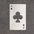 Карта-открывашка для бутылок «Туз крести», 8.5×5.5 см, металл, серебристая - Фото 3