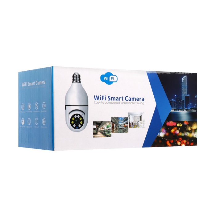 Видеокамера WiFi Cam-13, IP, 2 Мп, в виде лампочки, поворот 355 °, микро, 3.6 мм объектив, белая - фото 51762947 Видеокамера WiFi Cam-13, IP, 2 Мп, в виде лампочки, поворот 355 °, микро, 3.6 мм объектив, белая - фото 51762947