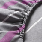 Простыня на резинке 1.5-спальная «Этель. Сиренево-серые зигзаги», 140×200+25 см, поплин - Фото 3