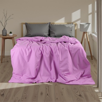 Пододеяльник евро «Этель», 200×217 см, сиреневый, поплин