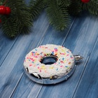 Ёлочные игрушки 2 шт. «Пончик яркий» 9×8 см, серебро - Фото 3