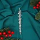 Ёлочная игрушка «Зимнее волшебство. Фигурная сосулька», 14×1 см, прозрачный - Фото 2