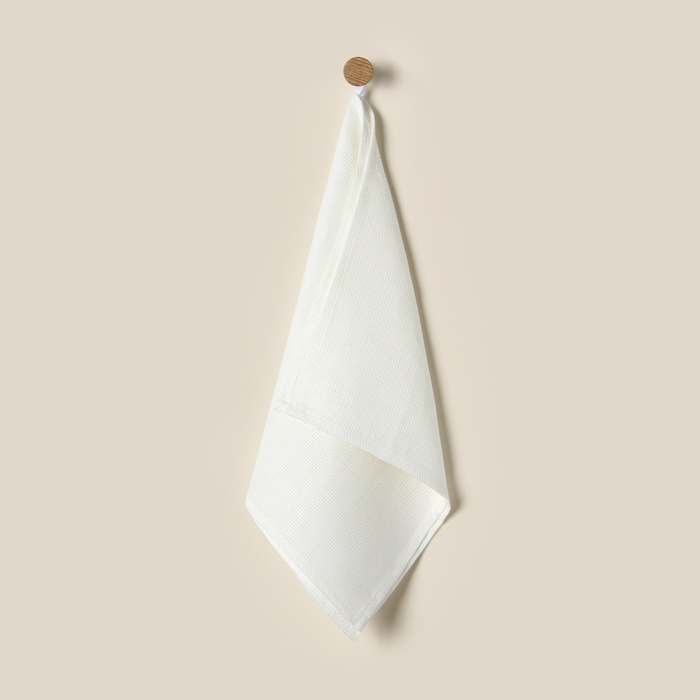 Полотенце кухонное SL HOME Facile, белое, однотонное, 40×70 см - Фото 1