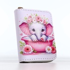 Кошелёк на молнии «Слоник», белый - фото 65436468