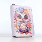 Кошелёк детский «Сова», на молнии, белый - фото 65436476