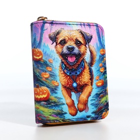 Кошелёк на молнии, синий, разноцветный