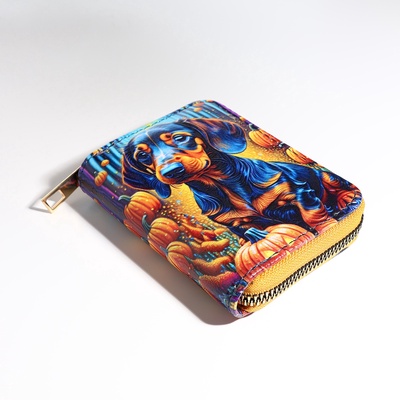 Кошелёк на молнии, цвет синий