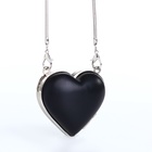 Сумка женская кросс-боди на цепочке, мини сердце, чёрный - Фото 9