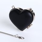 Сумка женская кросс-боди на цепочке, мини сердце, чёрный - Фото 13