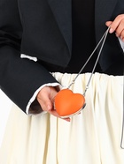 Сумка мини-клатч на магните, в форме сердца, жёсткий корпус, на длинной цепочке, оранжевая - Фото 12