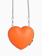 Сумка мини-клатч на магните, в форме сердца, жёсткий корпус, на длинной цепочке, оранжевая - Фото 2