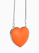 Сумка мини-клатч на магните, в форме сердца, жёсткий корпус, на длинной цепочке, оранжевая - Фото 9