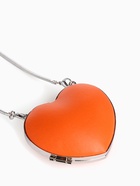 Сумка мини-клатч на магните, в форме сердца, жёсткий корпус, на длинной цепочке, оранжевая - Фото 5