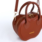 Сумка женская кросс-боди на молнии, 20×7.5×17 см, коричневая - Фото 8