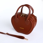 Сумка женская кросс-боди на молнии, 20×7.5×17 см, коричневая - Фото 10