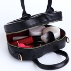 Сумка женская кросс-боди на молнии, 20×7.5×17 см, чёрная - Фото 14