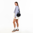 Сумка женская кросс-боди на молнии, 20×7.5×17 см, чёрная - Фото 2