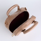 Сумка женская кросс-боди на молнии, 20×7.5×17 см, бежевая - Фото 11