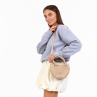 Сумка женская кросс-боди на молнии, 20×7.5×17 см, бежевая - Фото 13