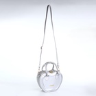 Сумка женская кросс-боди на молнии, 20×7.5×17 см, серебряная - Фото 4