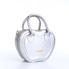 Сумка женская кросс-боди на молнии, 20×7.5×17 см, серебряная - Фото 6