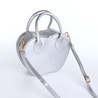 Сумка женская кросс-боди на молнии, 20×7.5×17 см, серебряная - Фото 8