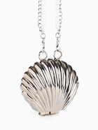 Сумка мини-клатч на магните, в форме ракушки, жёсткий корпус, на длинной цепочке, серебристая - Фото 5