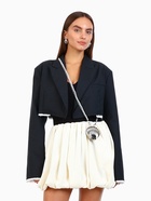 Сумка мини-клатч на магните, в форме ракушки, жёсткий корпус, на длинной цепочке, серебристая - Фото 4