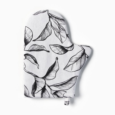 Варежка - прихватка «Доляна» Plant leaves, 20×27 см, 100% хлопок, 250 г/м²