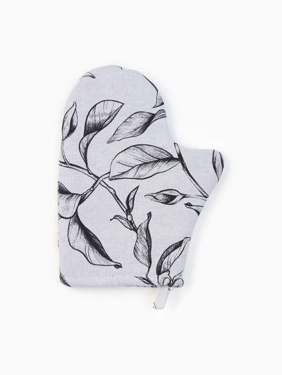 Варежка - прихватка «Доляна» Plant leaves, 20×27 см, 100% хлопок, 250 г/м²
