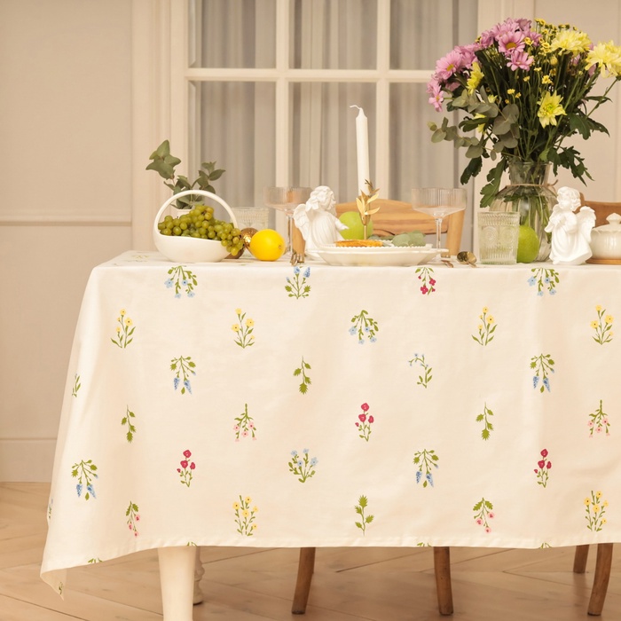 Скатерть «Этель. Цветочек», 146×110±2 см, саржа 190 г/м², 100% хлопок