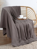 Плед вафельный «Этель» Waffle, 180×240 см, вафля 195 г/м², серый - Фото 4