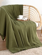 Плед вафельный «Этель» Waffle, 180×240 см, зелёный, вафля 195 г/м² - Фото 4