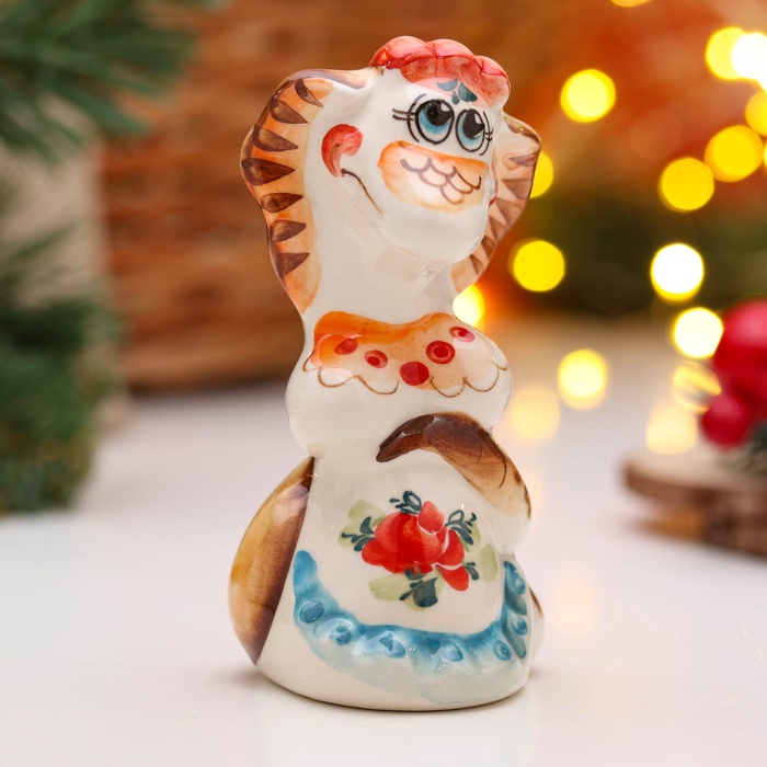 

Сувенир "Змея Люся" 11х6,5 см, гжель, цвет