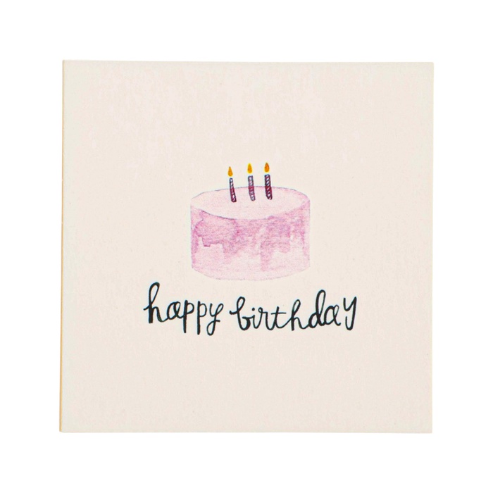 

Мини-открытка "Happy birthday!" торт, 7 х 7 см