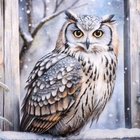 Декупажная карта "Совушки", плотность 45 г/м2, формат А4 (комплект 5 шт) - фото 27120189