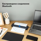 Портативный термопринтер LPR-04, для печати док., стикеров, наклеек, бумага в компл, белый 10839321 - фото 13887171