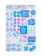 Снегокат «Тимка спорт 4-1» с бабочками, со спинкой, белый, голубой, ТС4-1/БТ Nika - Фото 16