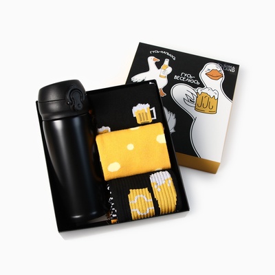 Подарочный набор KAFTAN «Гусь», термос и носки 3 пары размер 41-44 (27-29 см)