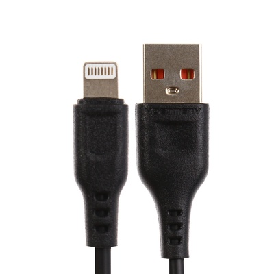 Кабель D-01L, Lightning - USB, 2.4 А, 1 м, чёрный