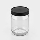 Набор стеклянных банок с чёрной полимерной крышкой, ТО-82 мм, 450 мл, 6 шт. - Фото 4