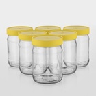 Набор стеклянных банок с жёлтой полимерной крышкой, ТО-82 мм, 450 мл, 6 шт. - Фото 7