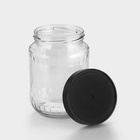 Набор стеклянных банок с чёрной полимерной крышкой, ТО-82 мм, 720 мл, 4 шт. - Фото 3