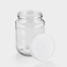 Набор стеклянных банок с серебристой полимерной крышкой, ТО-82 мм, 720 мл, 4 шт. - Фото 3