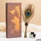 Набор подарочный 3в1 "Перо павлина": перьевая ручка, чернила, наконечники - Фото 2