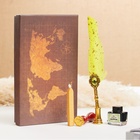 Набор подарочный 5 в 1 «Реликвия» (перьевая жёлтая ручка, чернила, печать, воск) - Фото 2