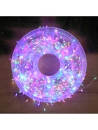 Гирлянда «Мишура» 50 м, роса, IP44, серебристая нить, 1500 LED, 8 режимов, свечение мульти, 36 В - Фото 5